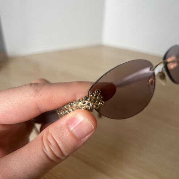 Daniel Swarovski S573 20 6053 23KT GP Sunglasses FRAMES ONLY Gold Gray main image 10